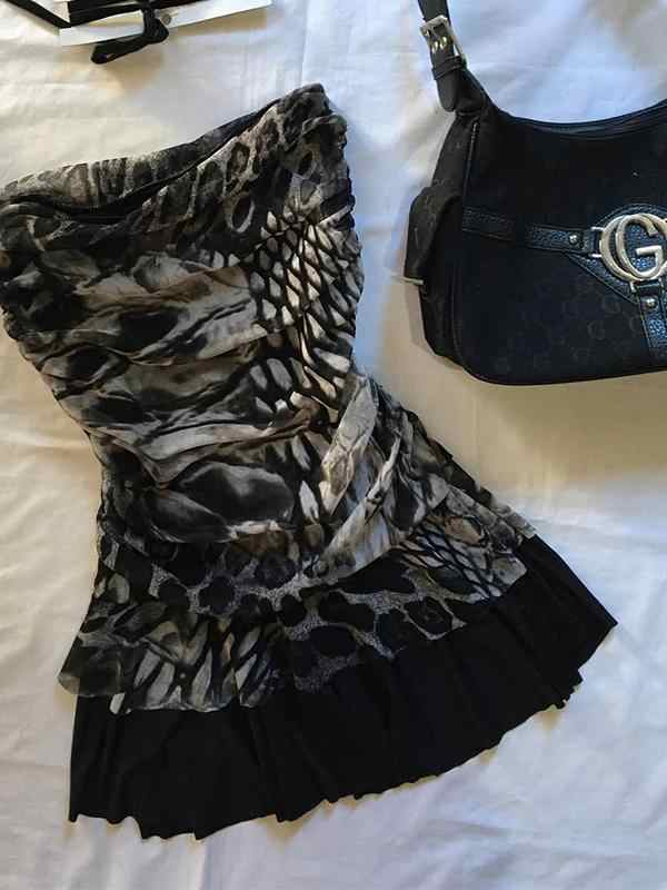 Leopard Print Tube Top Dress