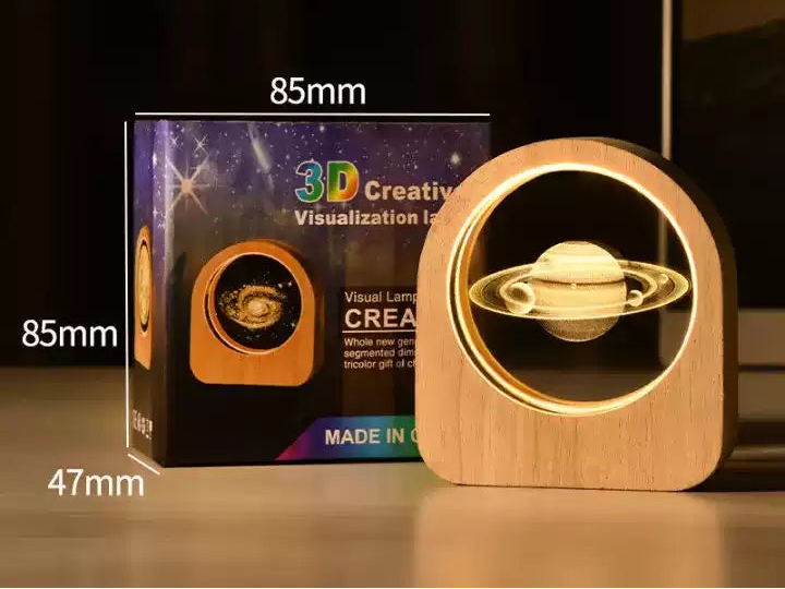 starry sky crystal ball 3D internal carving luminous light