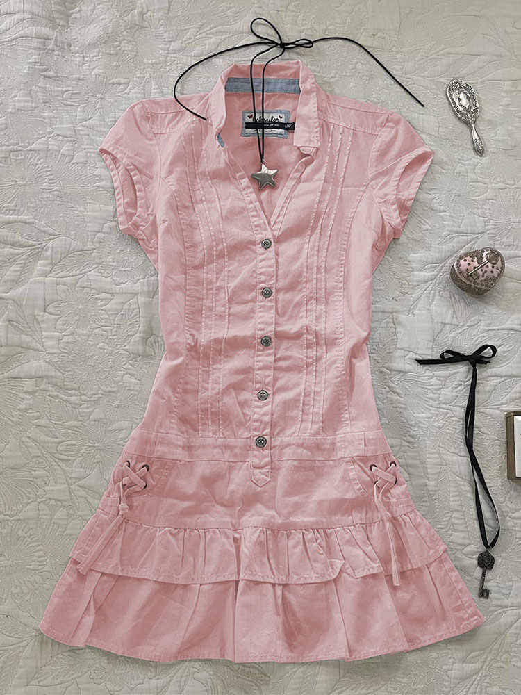 Retro Waisted Shirt Dress