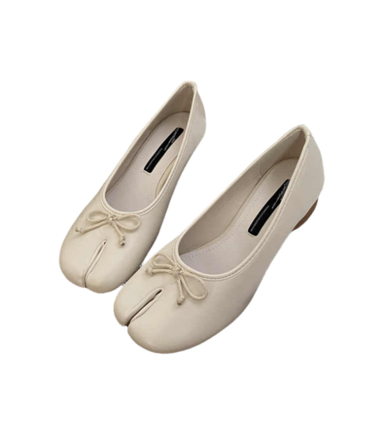 Ballet Split-toe Leather Shoes