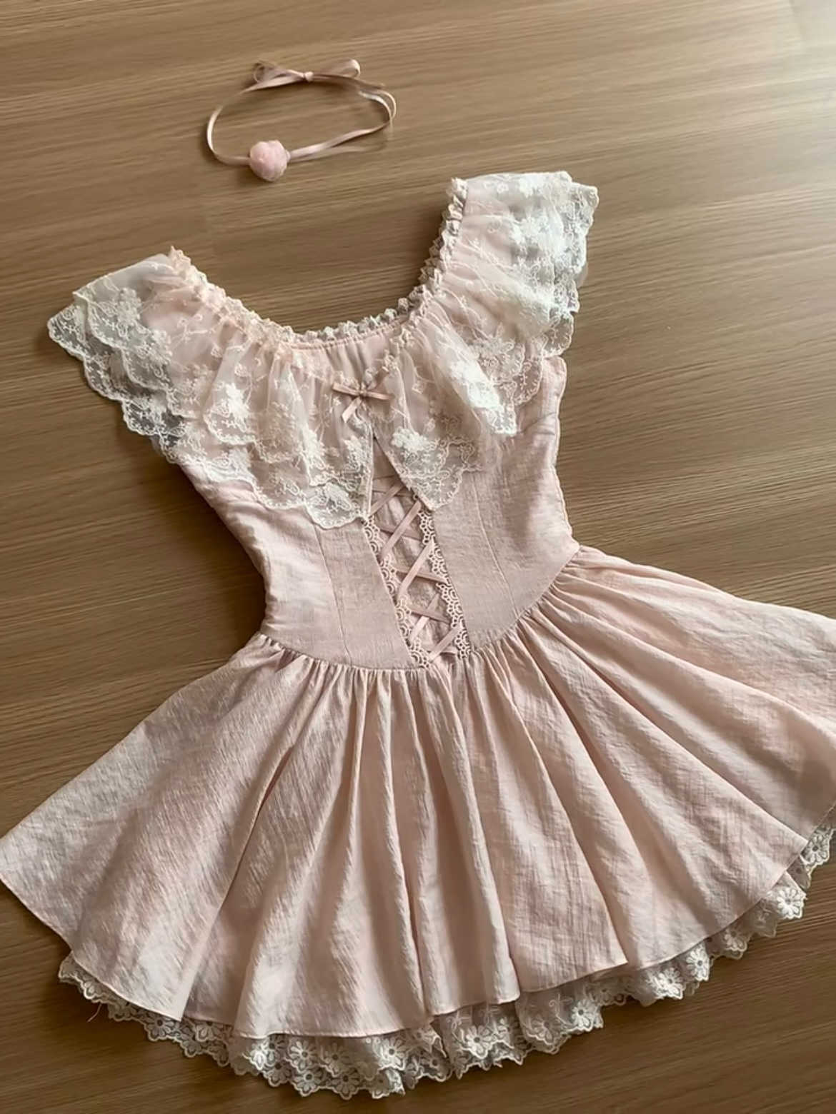 Pure Lust Lace Pink Dress