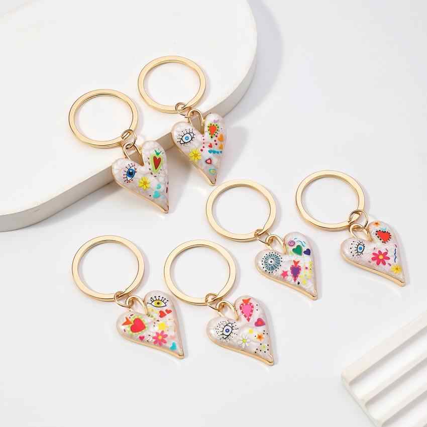 Eyes Flower Heart Car Keychain