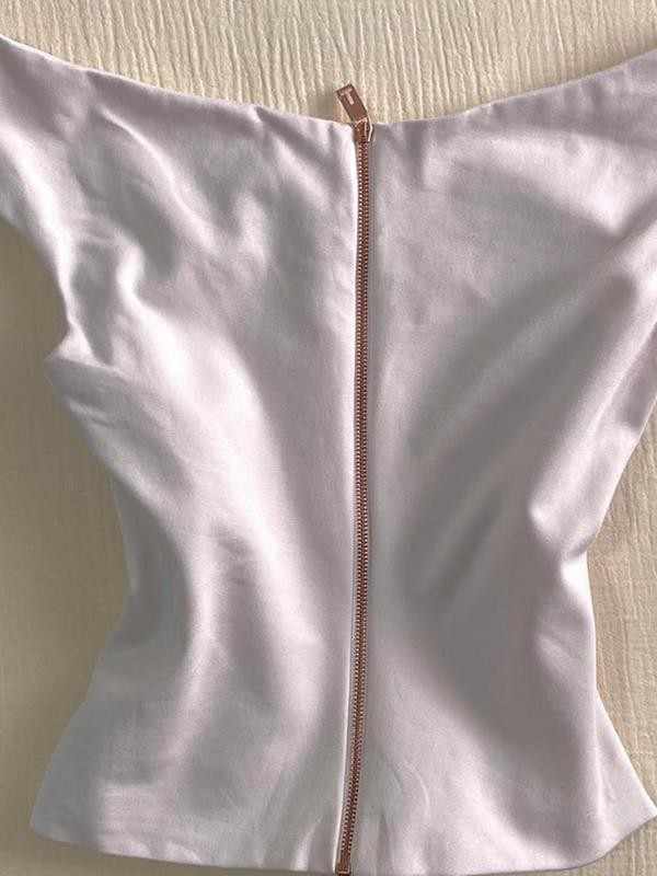 Pink One-shoulder Vest
