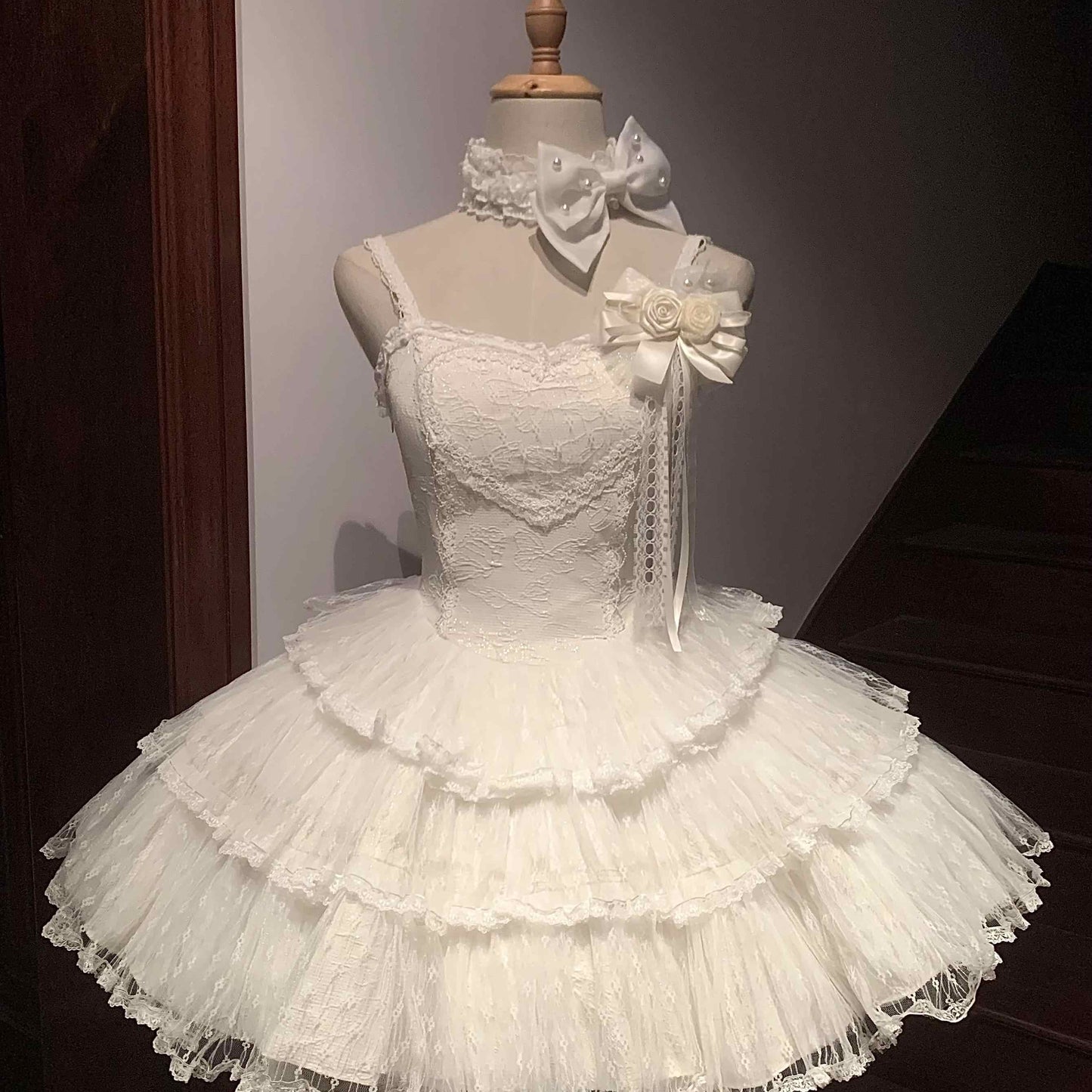 Leibala Doll Lace Mesh Lolita Dress