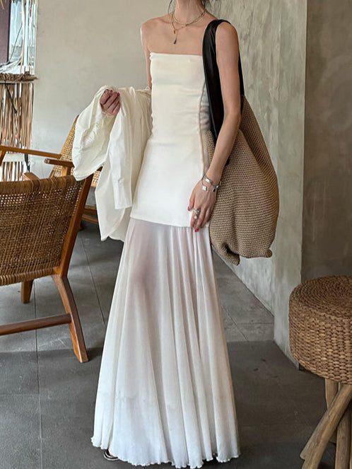 French Breathable Mesh Dress