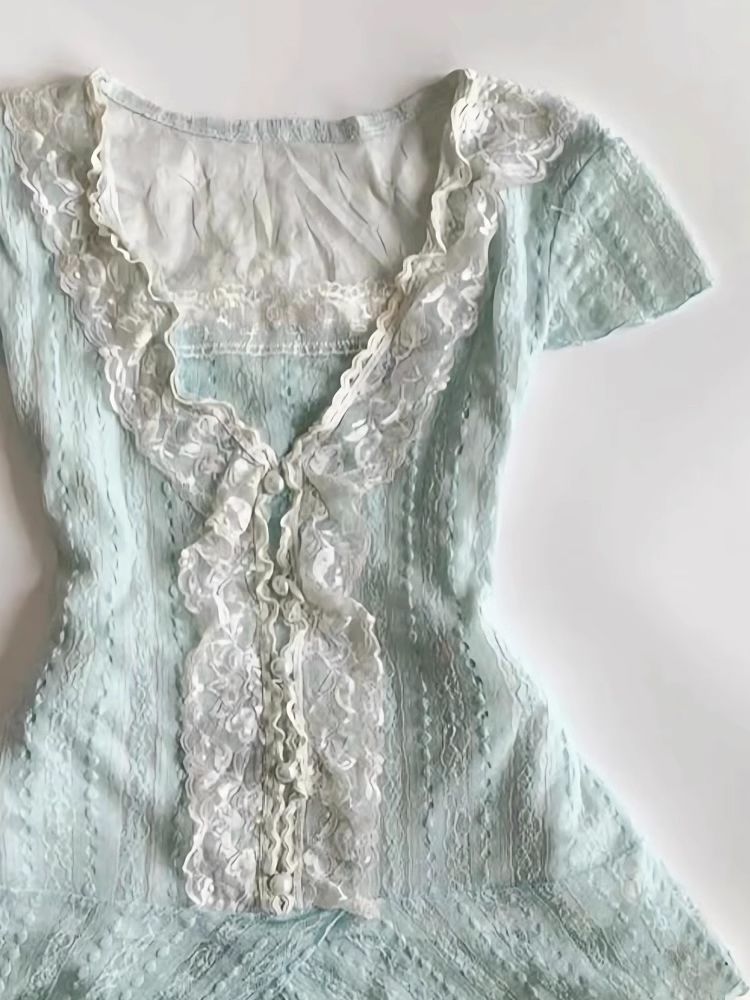 Ballet Ancient Daughter Elegant Lace Short Skirt Set