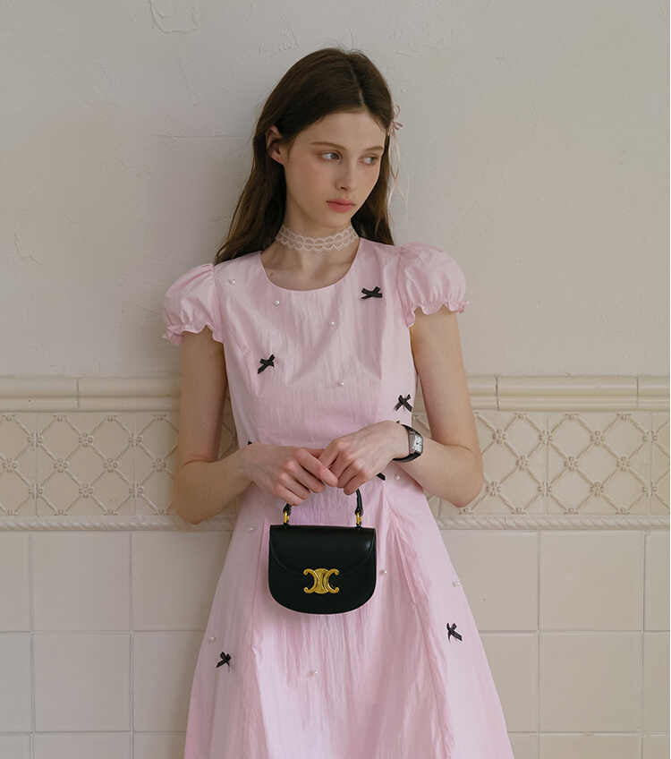 Pink Puff Fluffy Flower Bud Dress