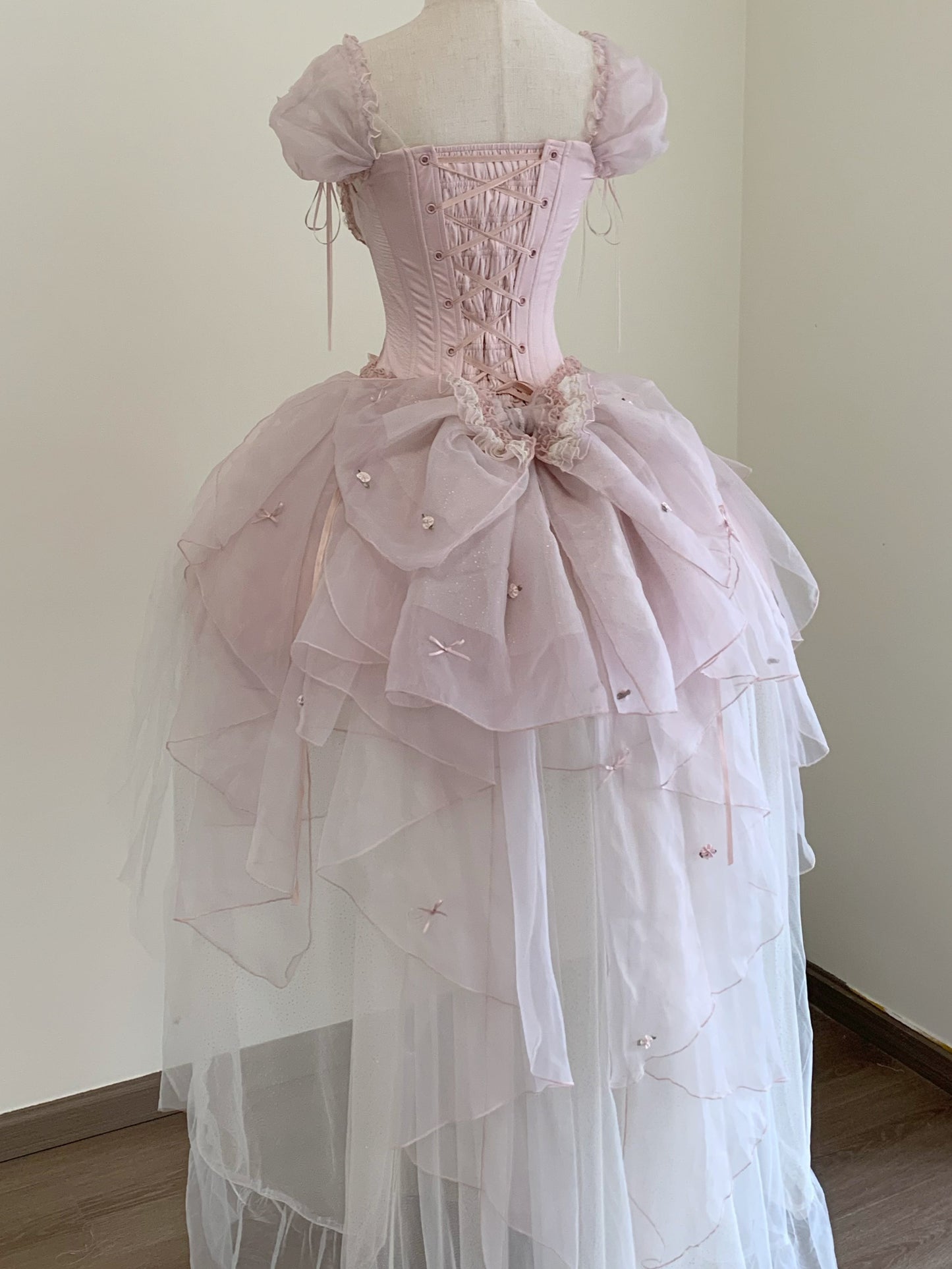 Lace Satin Corset Princess Dress