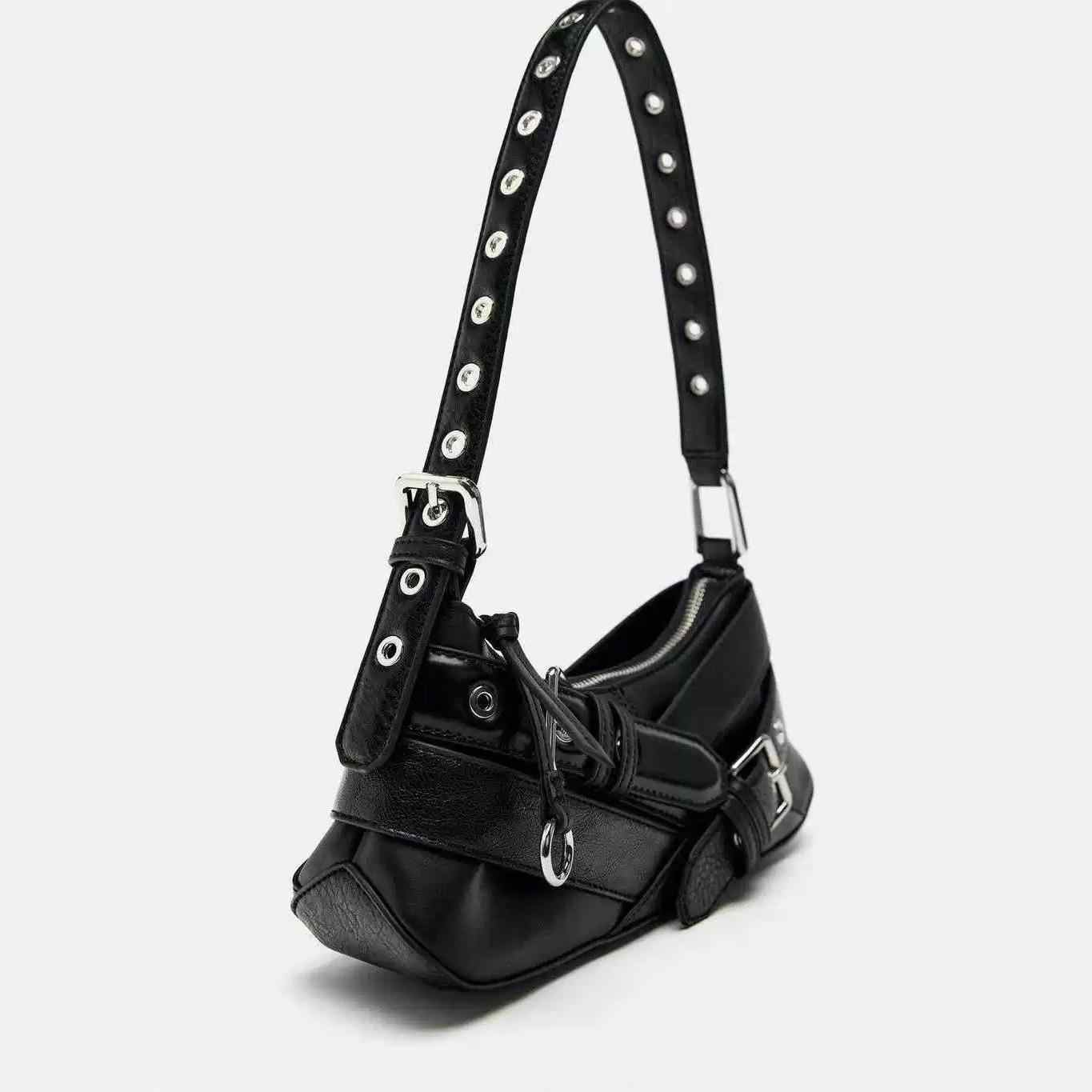 Grunge Motorcycle Baguette Bag