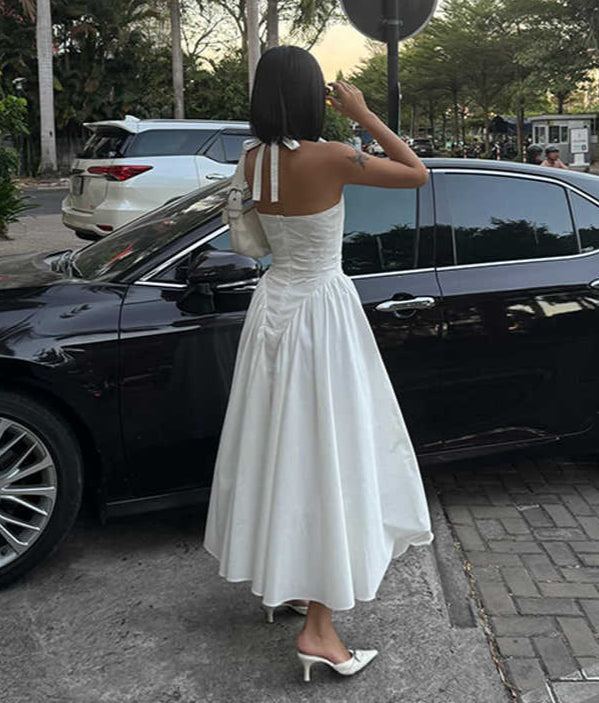 French V-neck Low-cut Dress