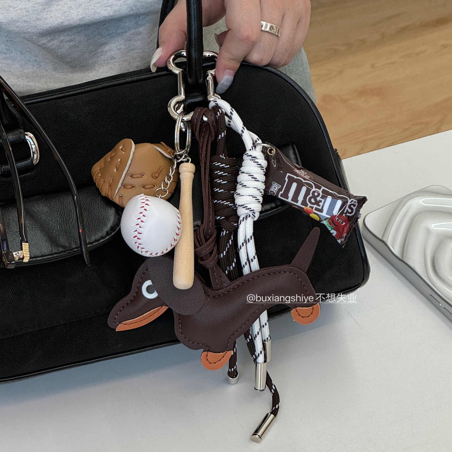 Retro Dachshund Keychain Bag Pendant