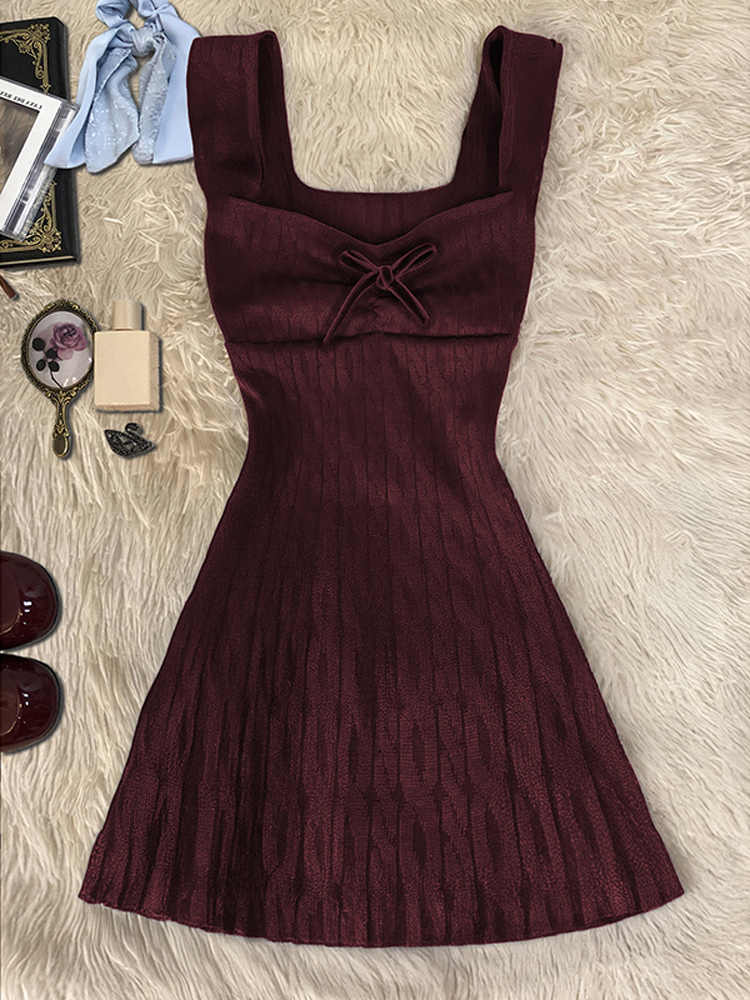 Vintage Twist Knitted Suspender Dress