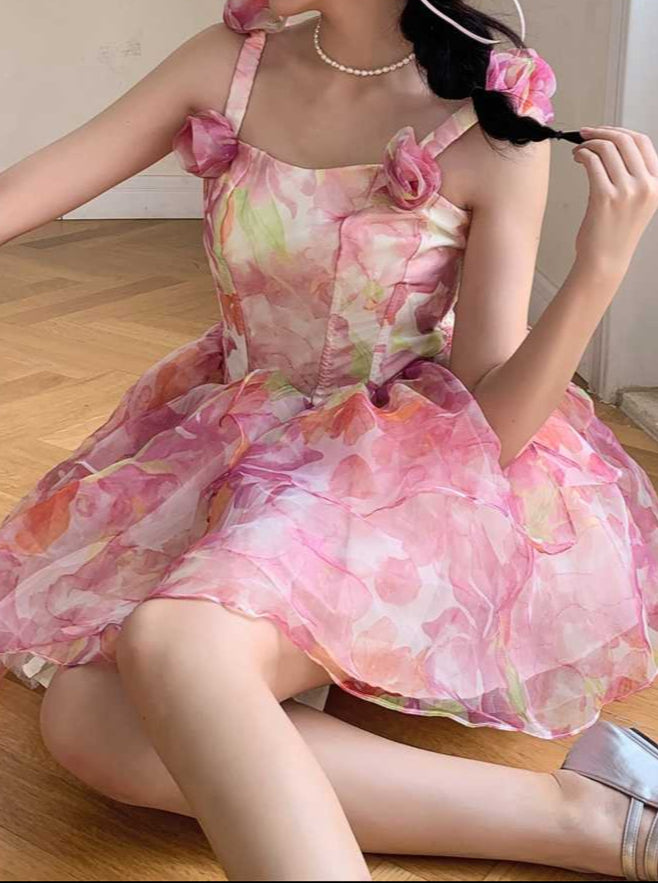 Flower Tutu Chiffon Yarn Dress