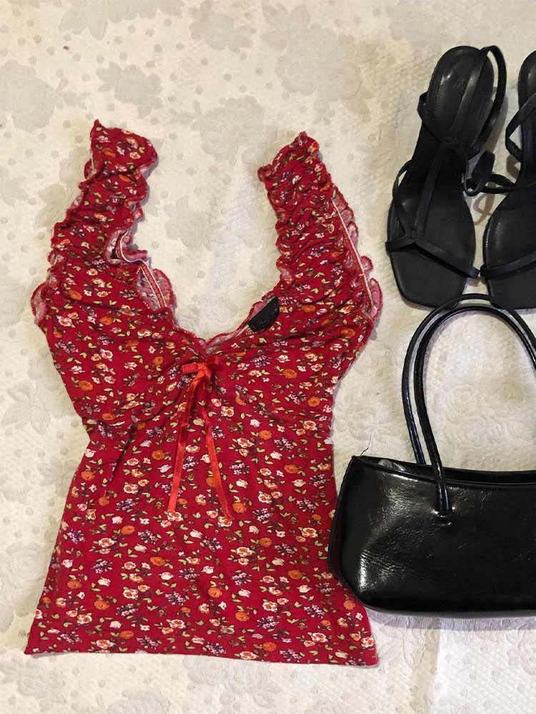 Cherry Floral Tank Top