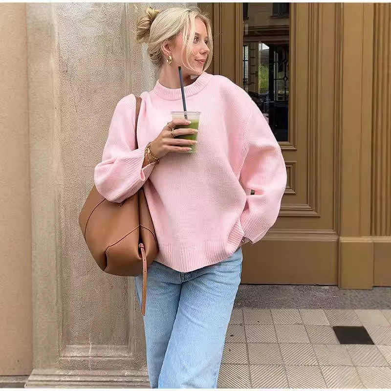 Soft Girl Pink Pullover Sweater