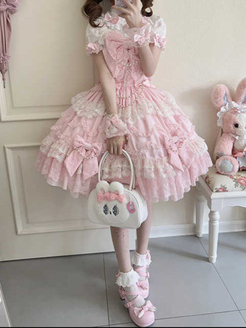 Pink Doll Flower Lolita Dress