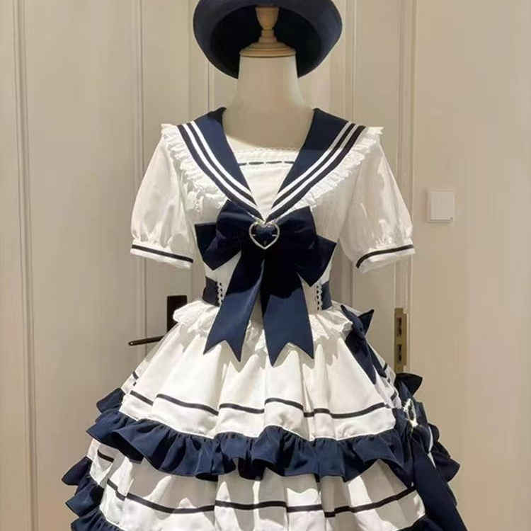 Navy Style Cake Dress