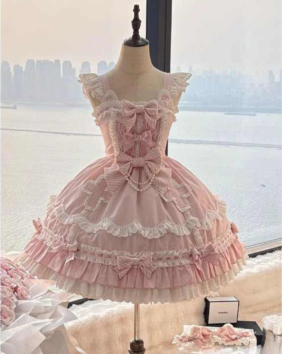 Pink Doll-like Sweet Lolita Dress