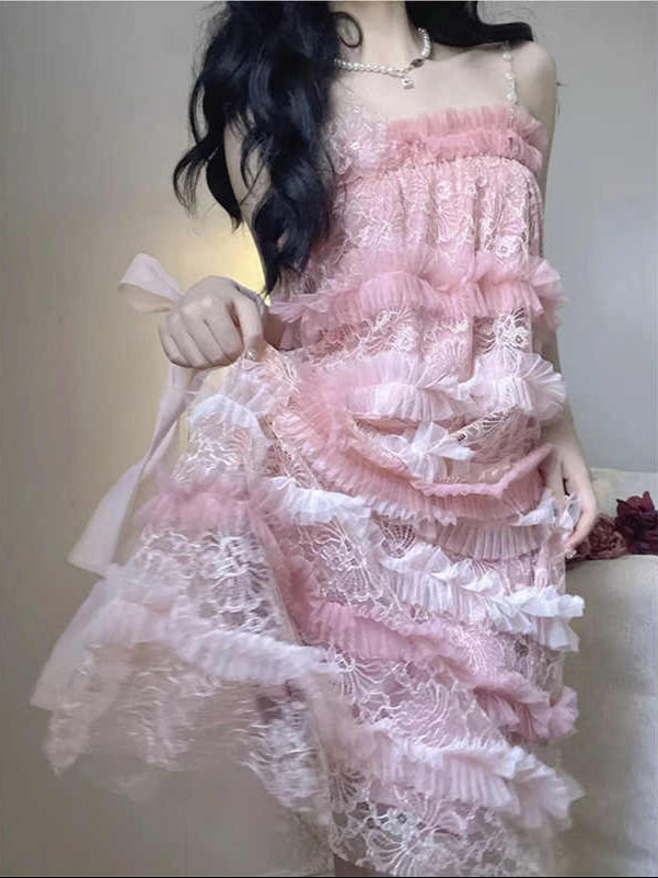 Fairy Lace Cake Suspender Dress