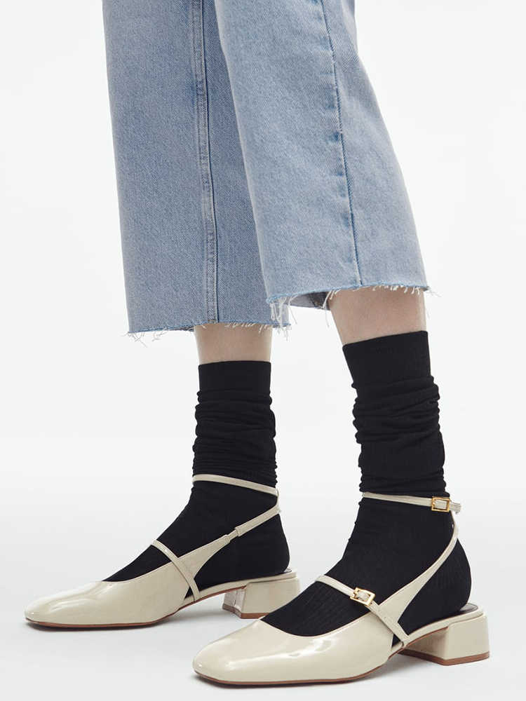 Preppy Buckle Strap Mary Jane Sandals