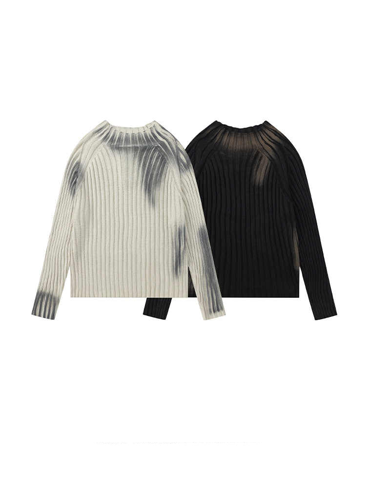Acubi Long-sleeved Knitted Pullover Sweater