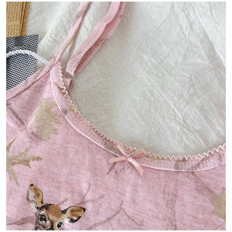 Bow Deer Print Camisole