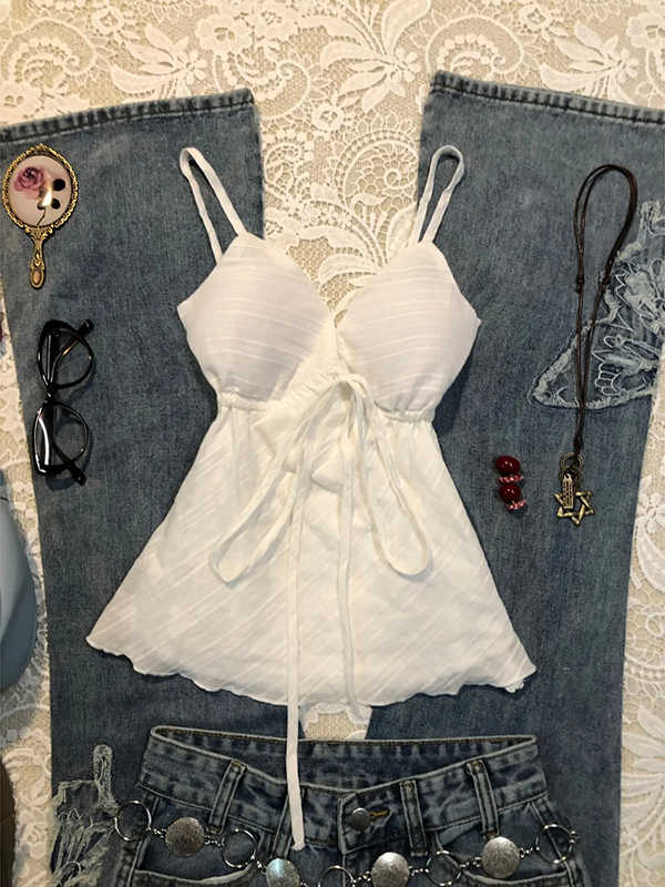 White Bow Tie Vest