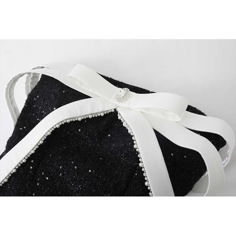 Bow Banquet Evening Dark Coquette Dress