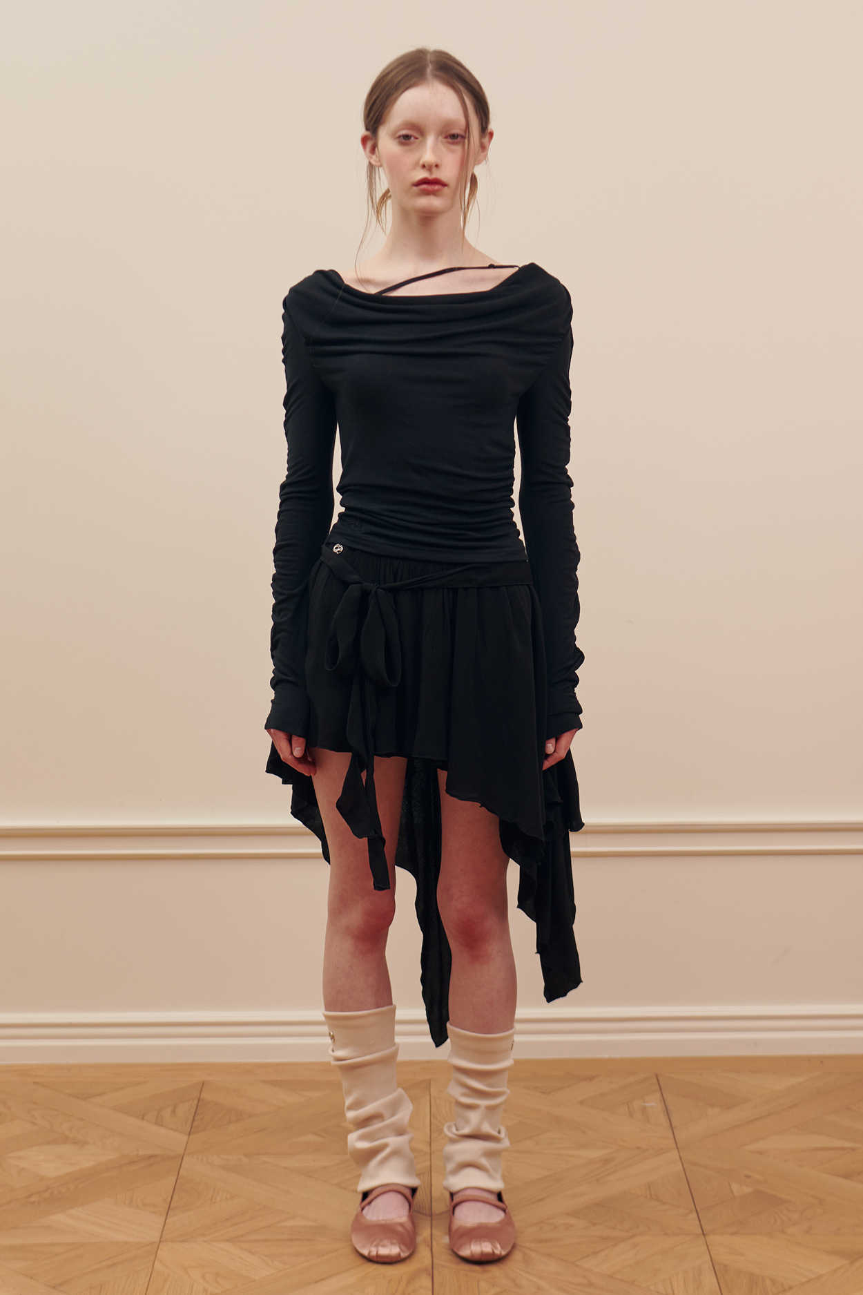 Ballet Strap Irregular Skirt