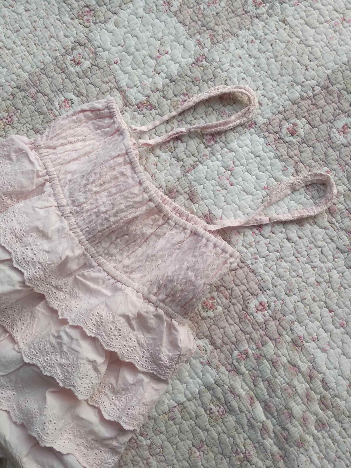 Ruffled Pink Tank Top