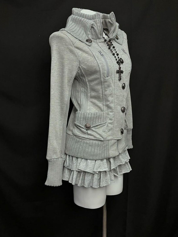 vintage retro gray jacket