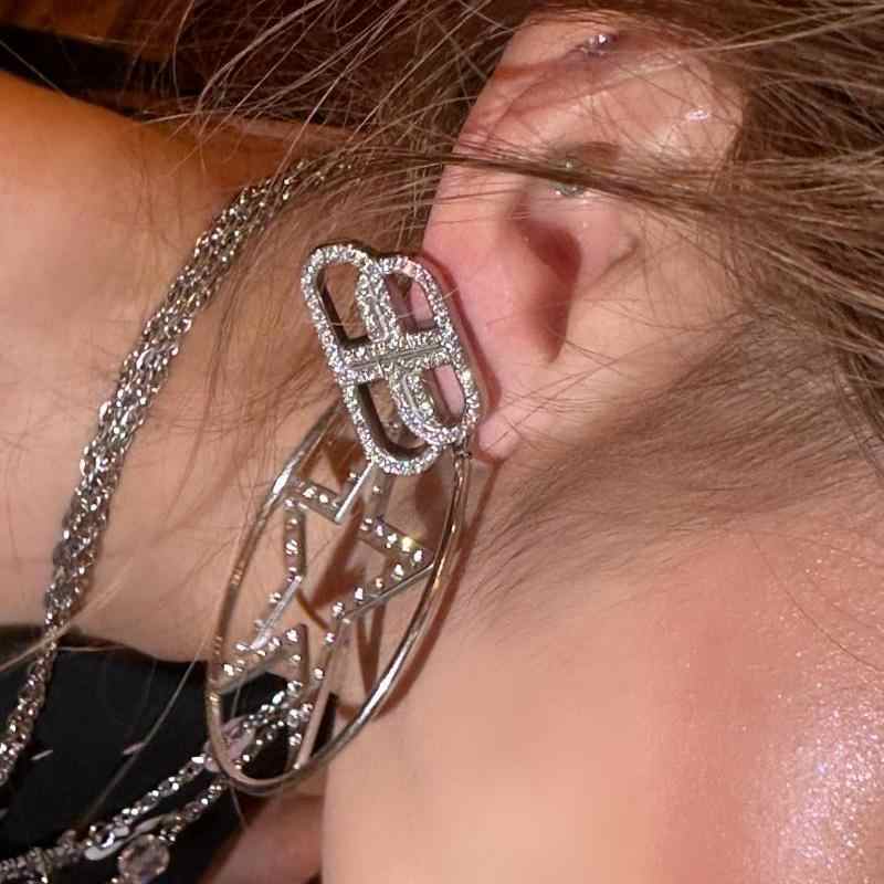 Y2K Star Circle Earrings