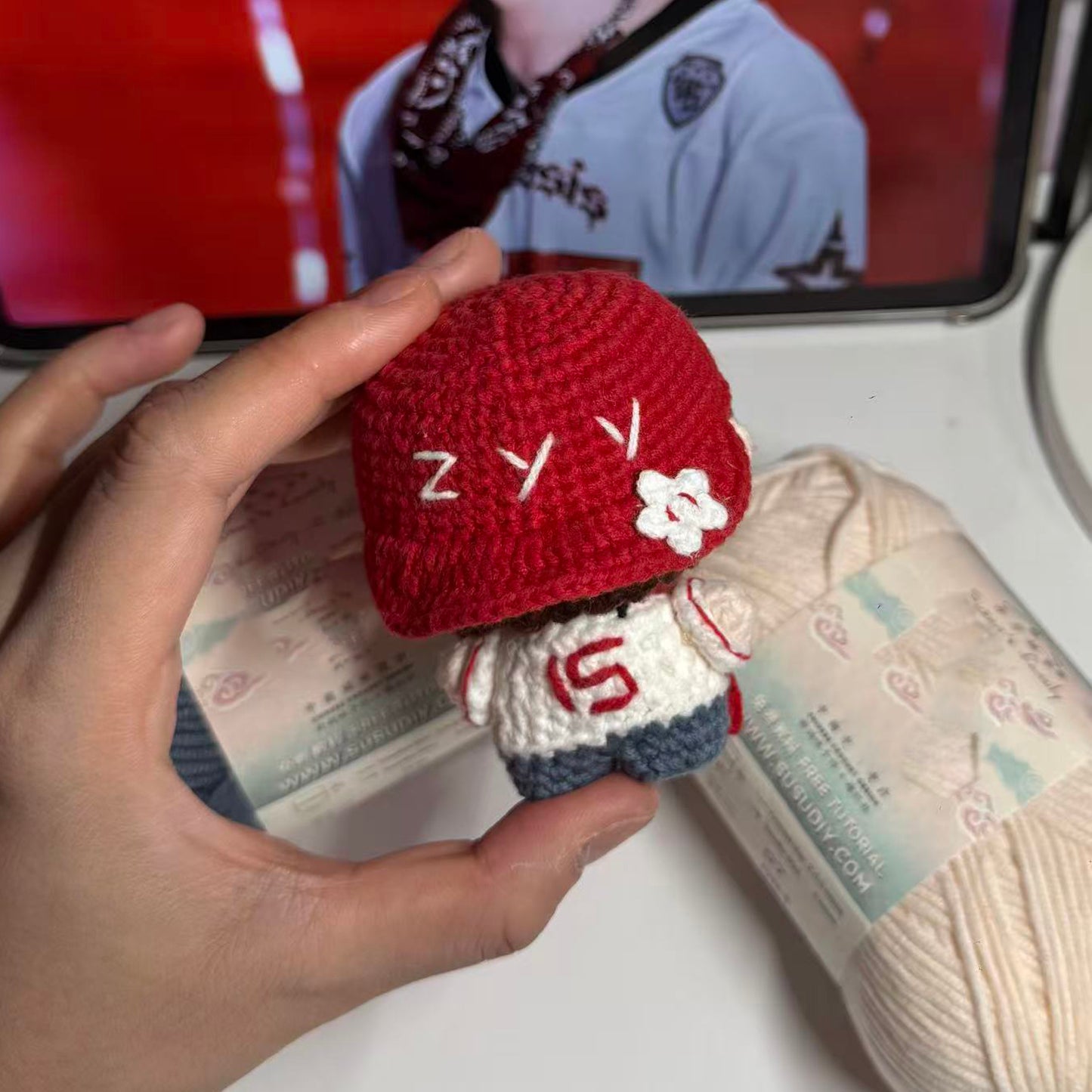 diy wool concert style doll star bag pendant