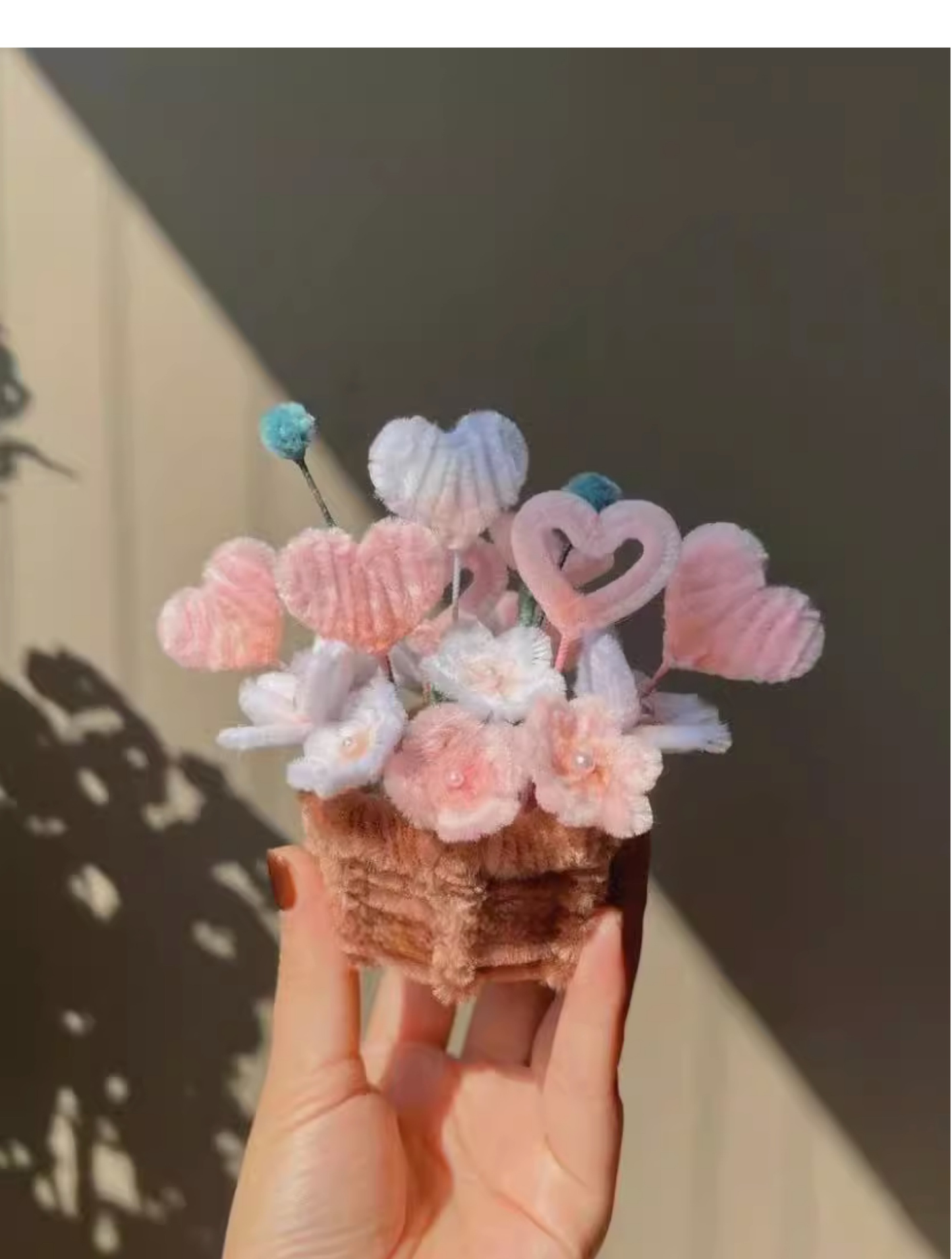 handmade Twisting stick mini flower basket bouquet