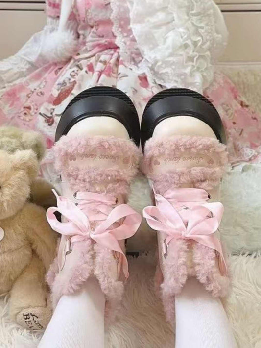 Lamb Lolita Fur Martin Boots