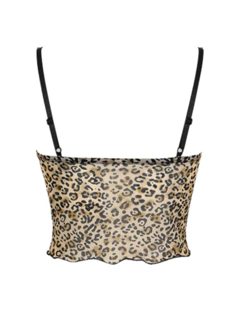 Y2K Mesh Leopard Tank Top