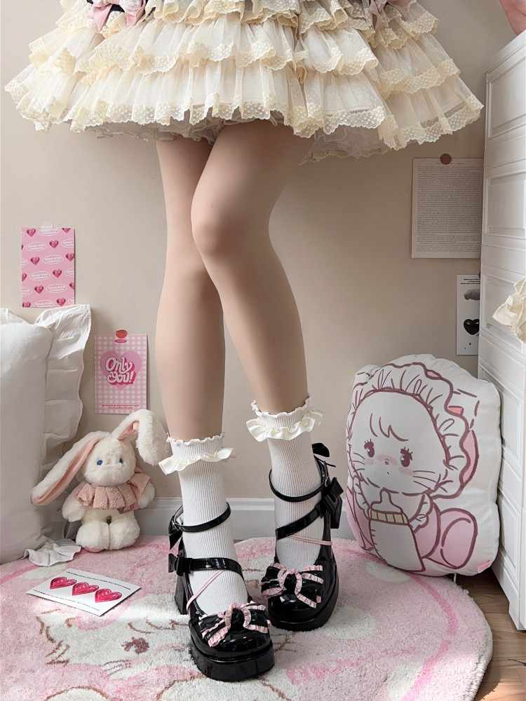 Lace Bows Mary Jane Shoes