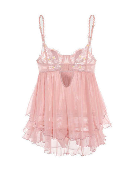 Romantic Lace Strap Nightgown