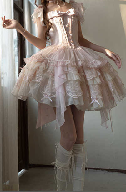 Pink Swan Ballet Lolita Dress