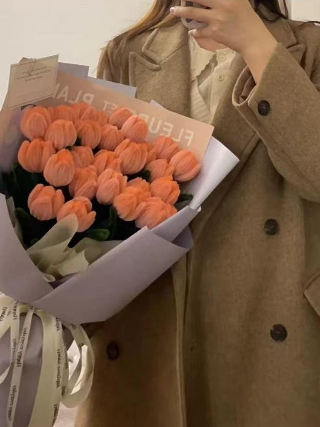 Handmade tulip twist stick bouquet