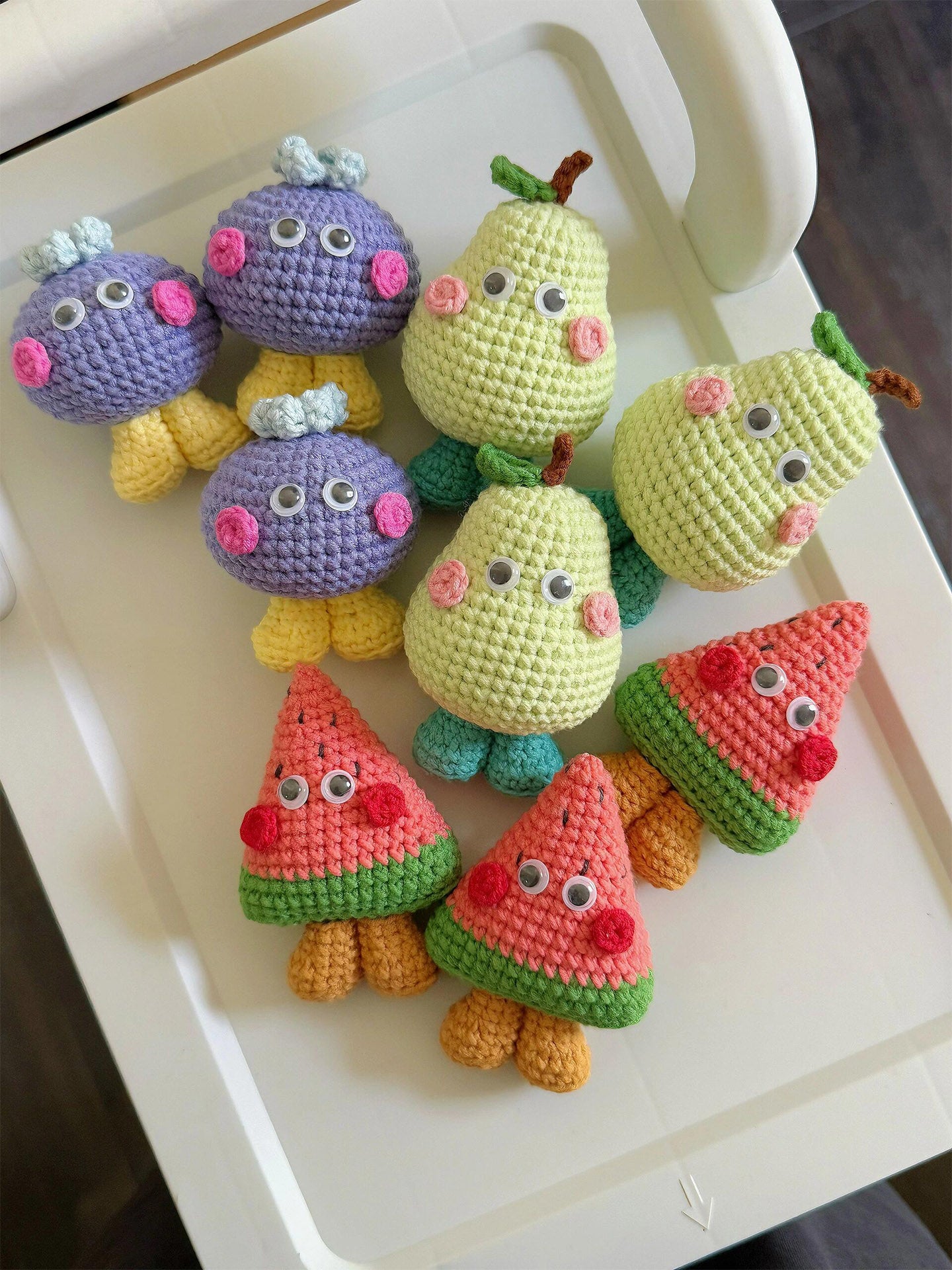 DIY cute fruit pendant wool doll