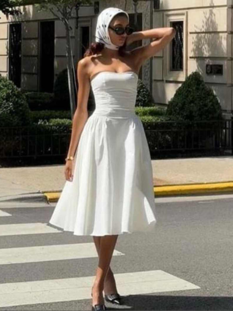 French Tube Top Corset Dress