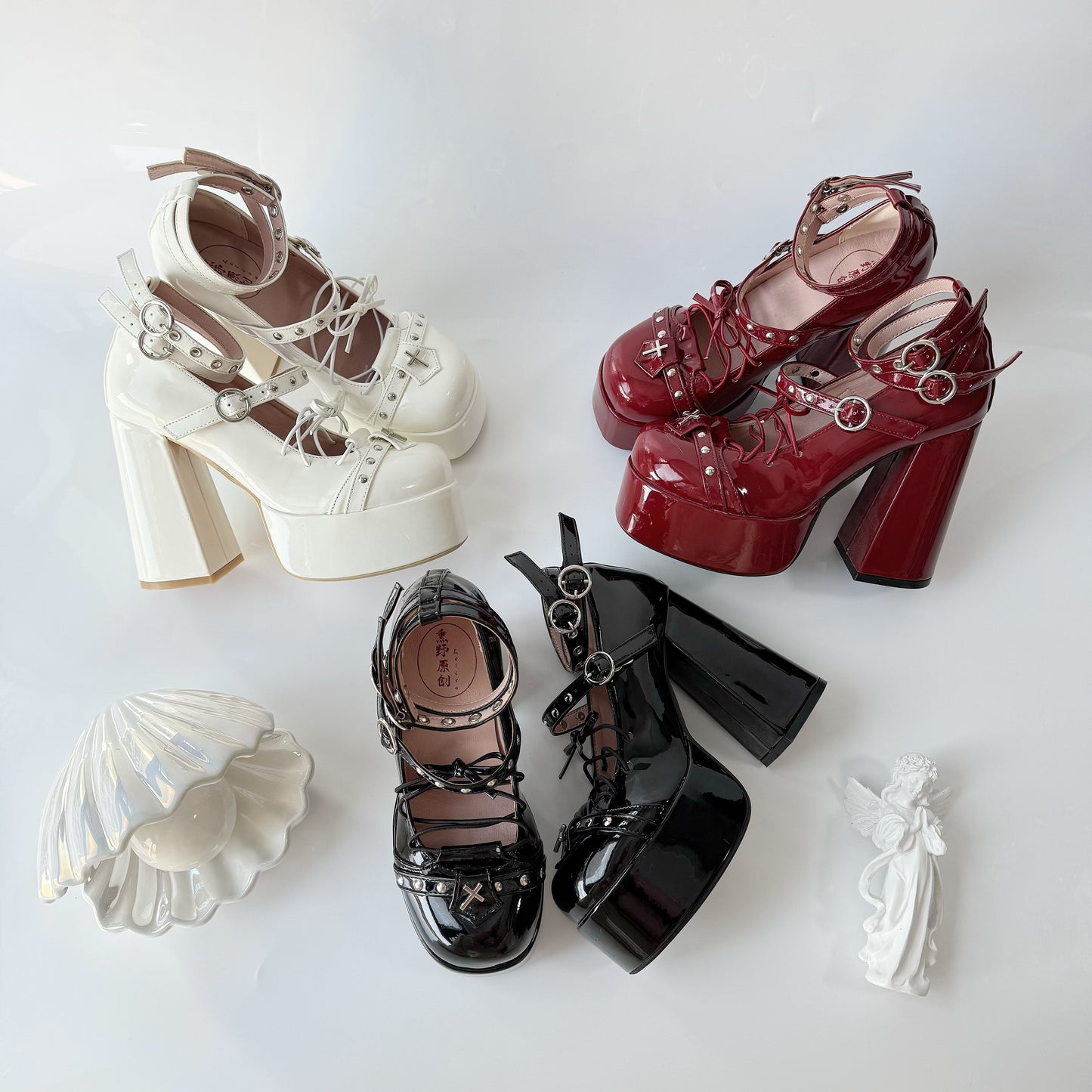 Punk Sweet Thick Heels Shoes