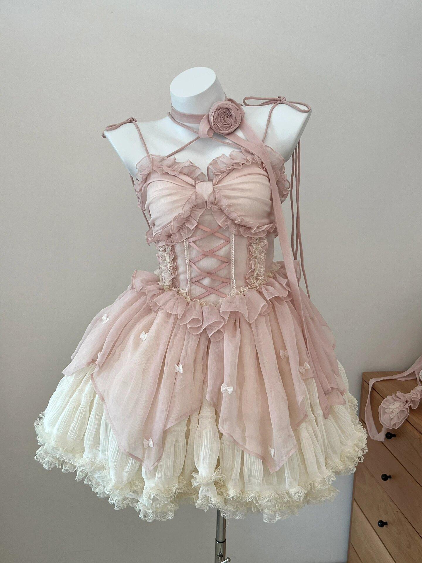 Pink Ballet Lolita Fluffy Dress