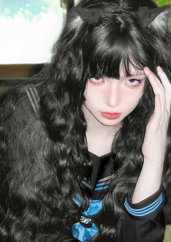 Latin Long Curly Fluffy Wig