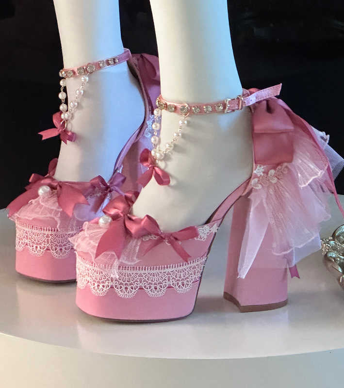 Bow Tie Thick-soled High Heels