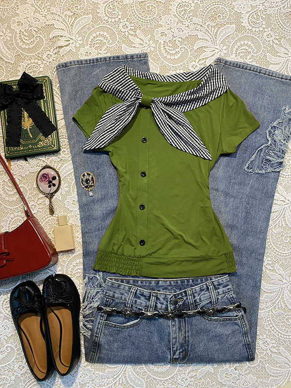 Vintage Collar T-shirt