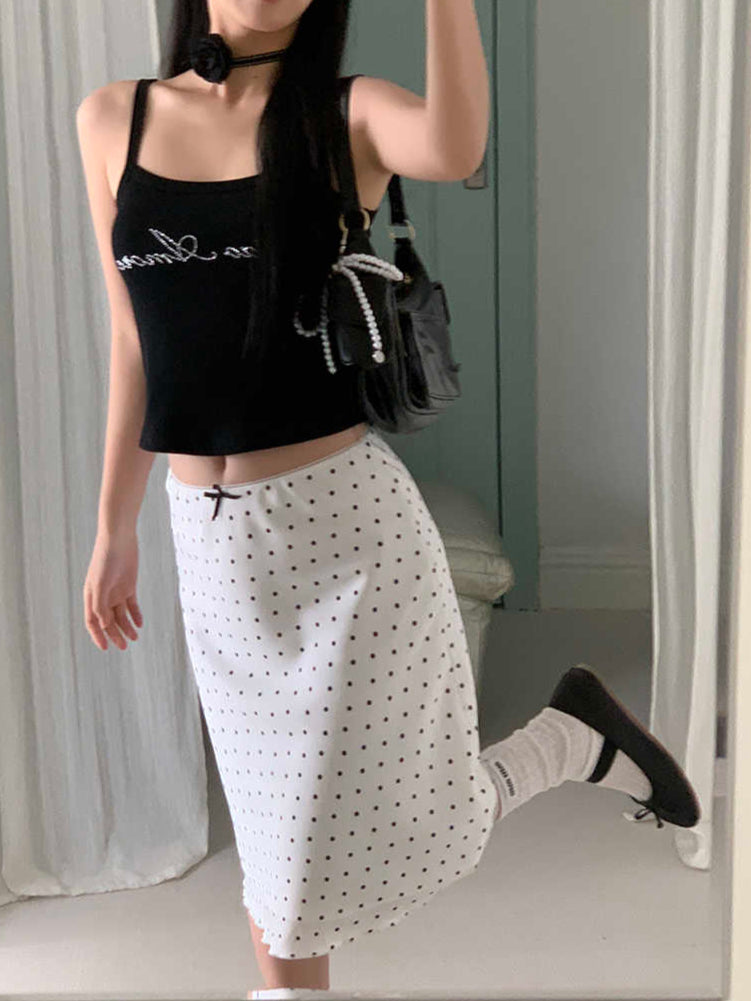 Coquette Bow Polka-dot Skirt
