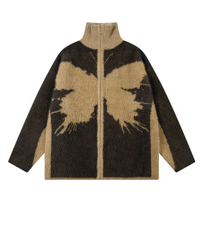 Fairy Grunge Street Butterfly Knitted Cardigan