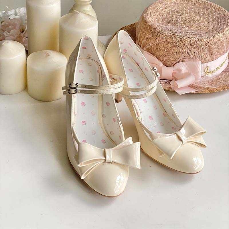 Coquette Bow Thick-soled Shoes